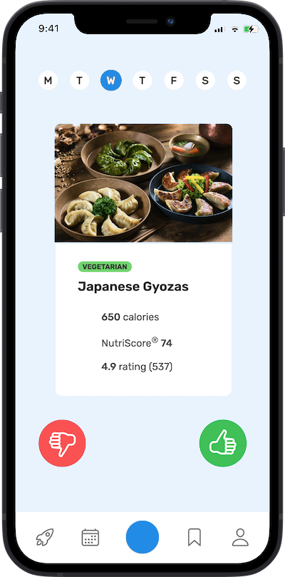 iPhone app meal approving plan